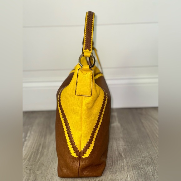 Michael Kors Brown Yellow KARSON Shoulder Bag